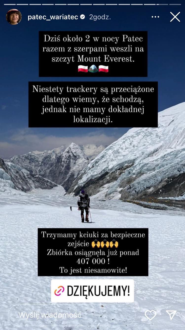 Patec zdobył Mount Everest
