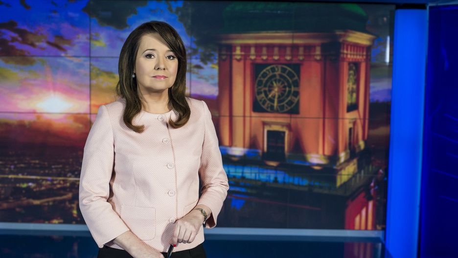 Prowadząca "Wiadomości" Danuta Holecka