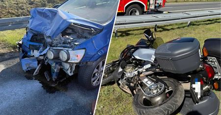 Karambol na A2 pod Zgierzem. Pięć osób rannych, w tym dzieci