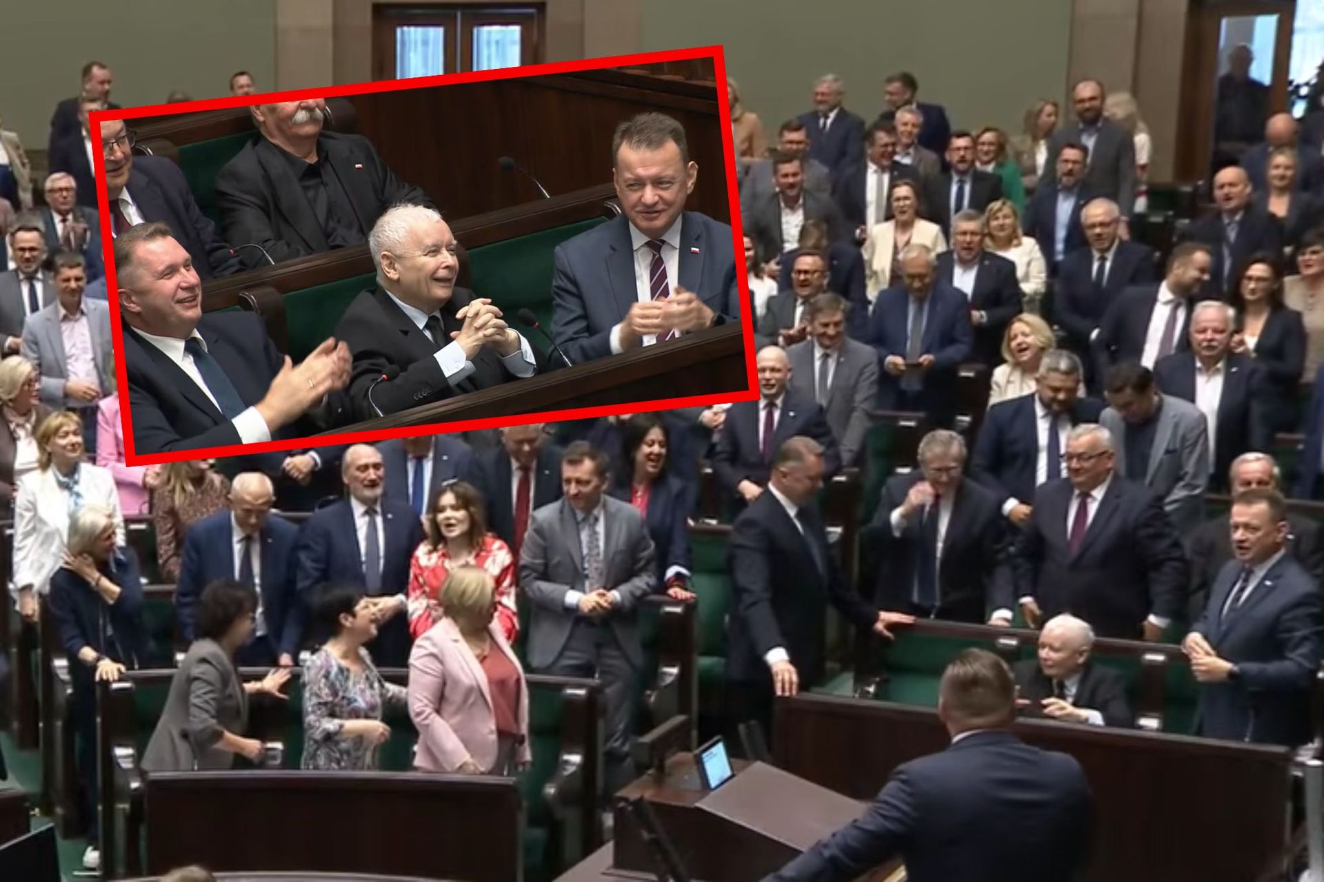 Burza w Sejmie. Zabrzmiało "sto lat" dla Kaczyńskiego
