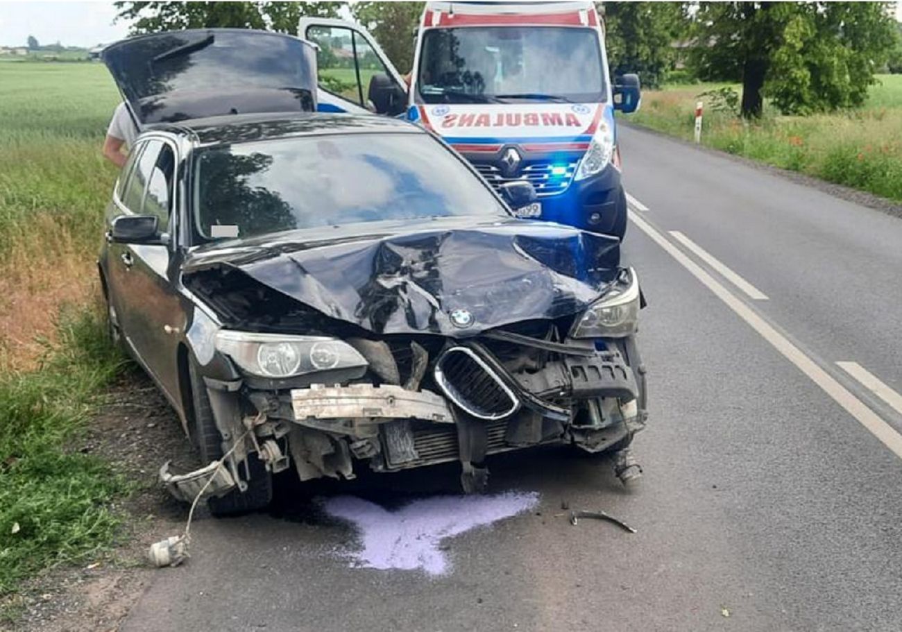 Karambol w Radziejowie. 29-latek stracił panowanie nad BMW