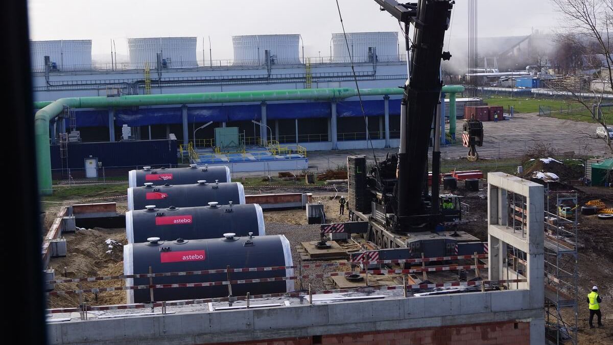 Montaż kotłów gazowych w Elektrociepłowni Lublin-Wrotków