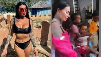 "Królowa życia" Anna Renusz obsypuje słodyczami i kredkami DZIECI na Zanzibarze. Internauci przypominają: "To NIE JEST NAJLEPSZY SPOSÓB na pomoc"