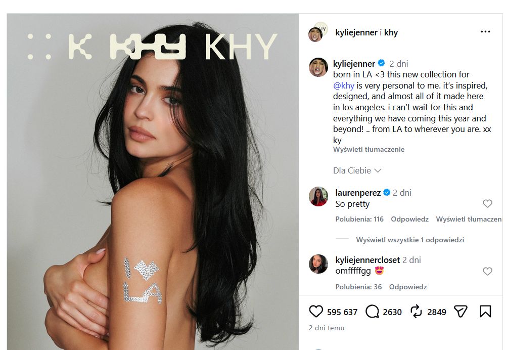 Kylie Jenner pozuje topless