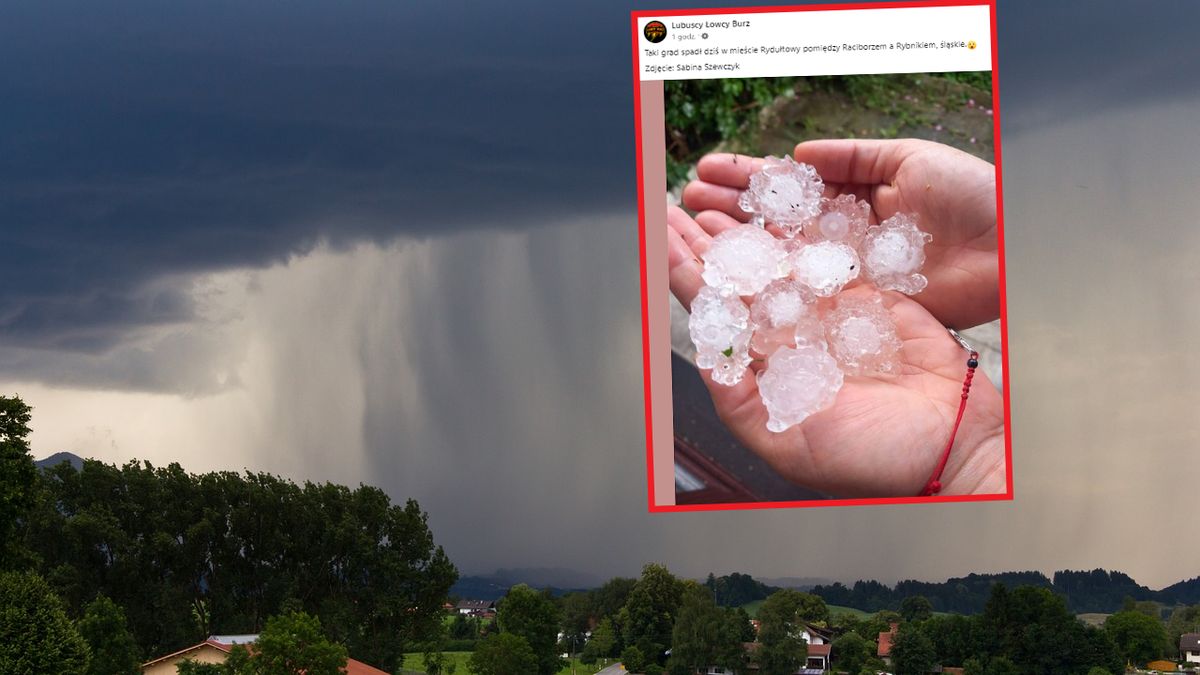 Przez Śląsk przeszły potężne burze, zobaczcie na gradziny z Rydułtów