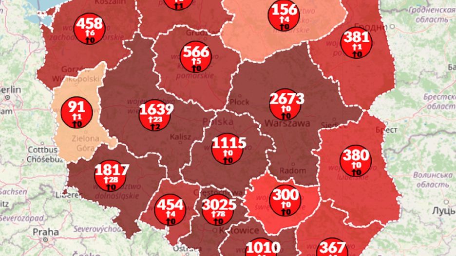 Koronawirus w Polsce. Aktualna mapa zarażeń