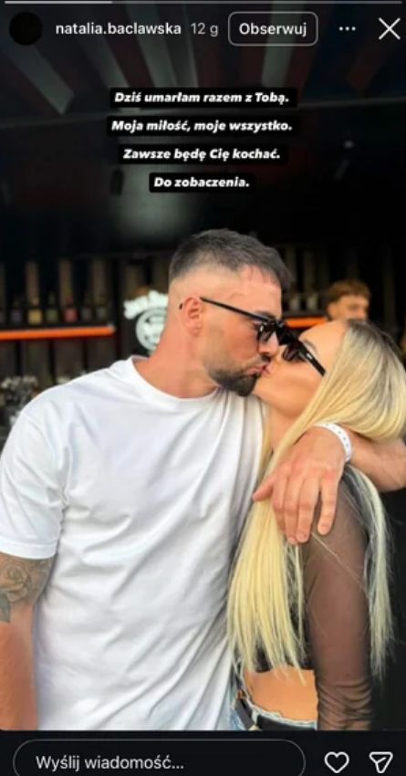 Partnerka Łukasza Litewki: "Dziś umarłam razem z Tobą"