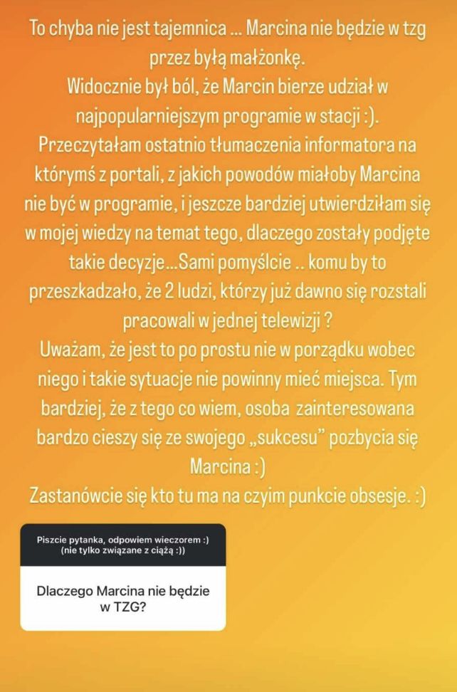Dominika zorganizowała Q&A