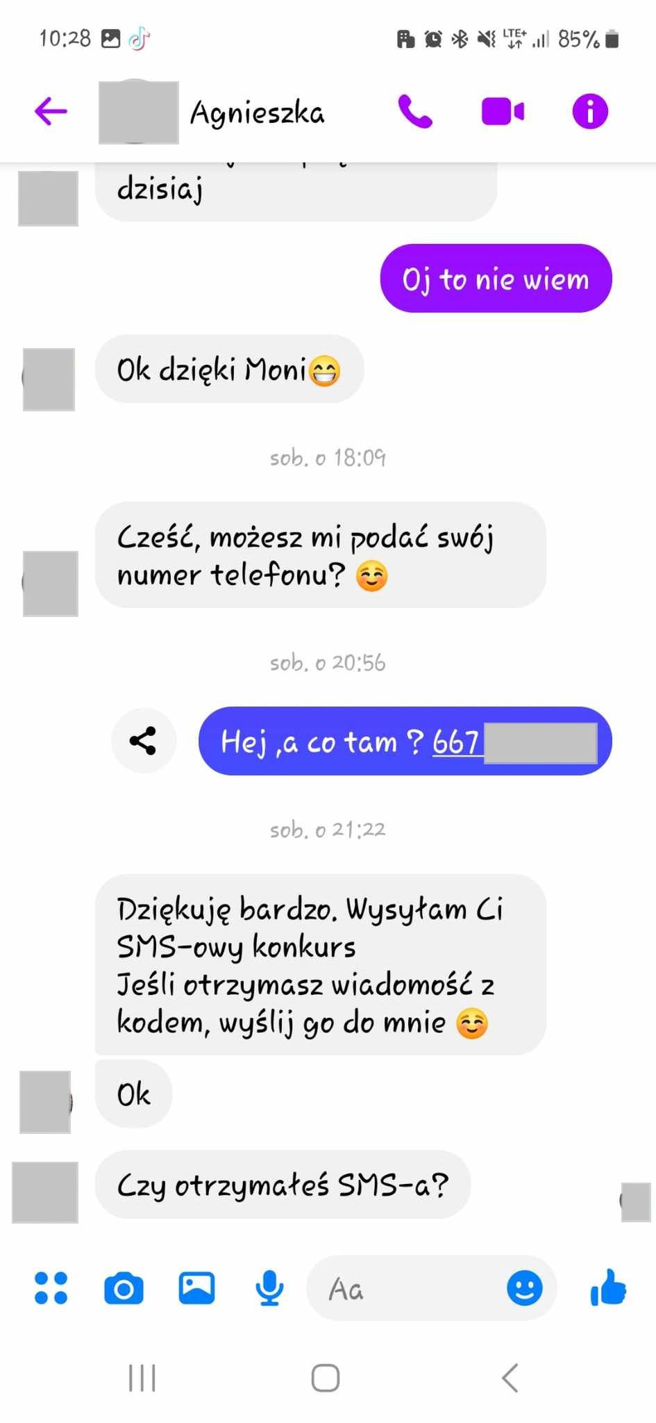 Nietypowa rozmowa w Messengerze