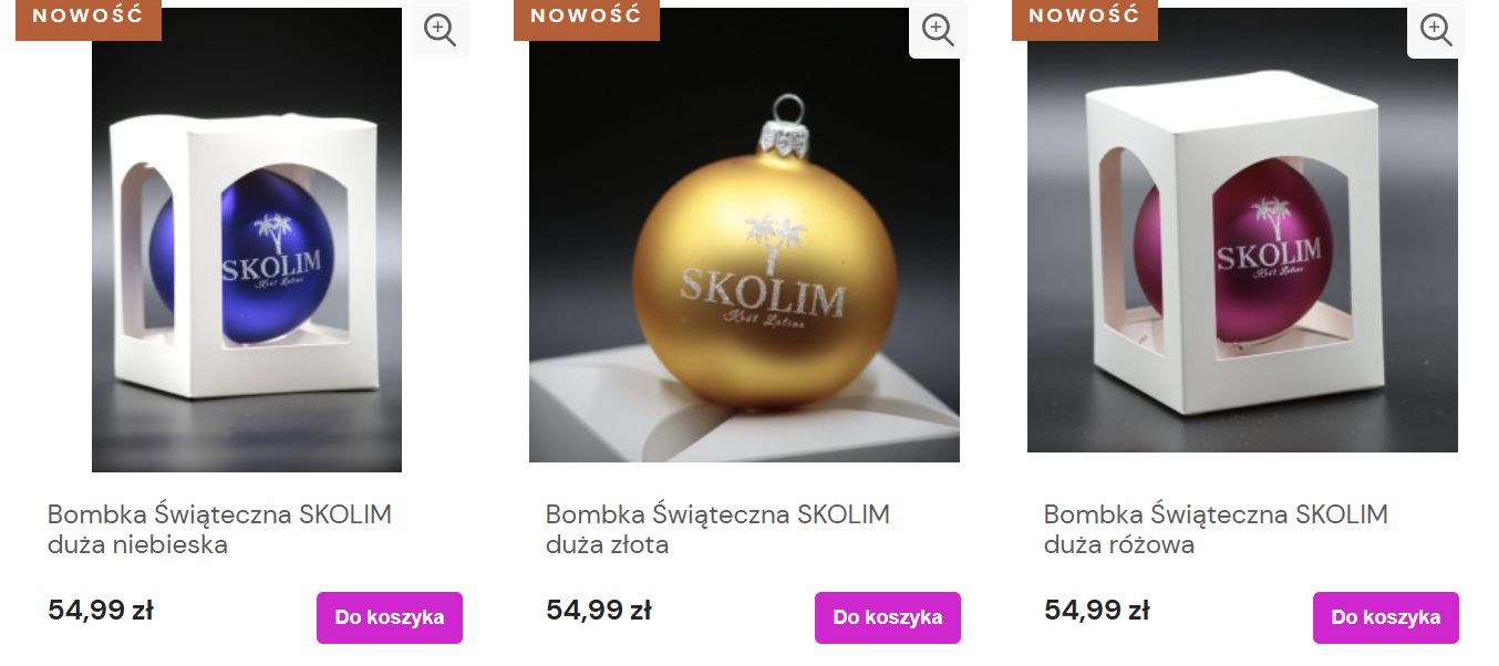 Skolim, bombki świąteczne