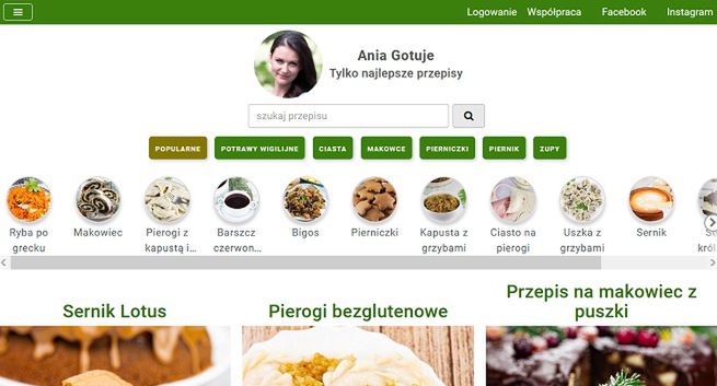 Tutaj szukamy przepisów. Blog na czele serwisów kulinarnych, mocno w górę Haps.pl