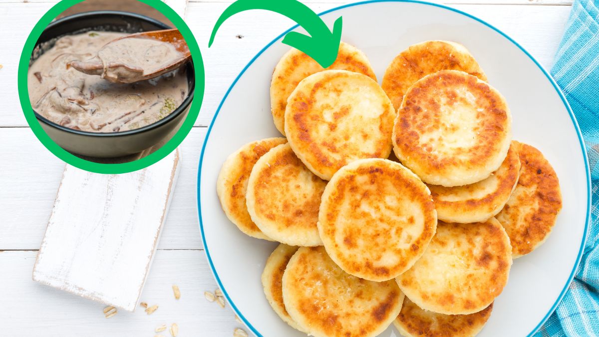 Placki z płatków osianych z sosem grzybowym to idealny obiad