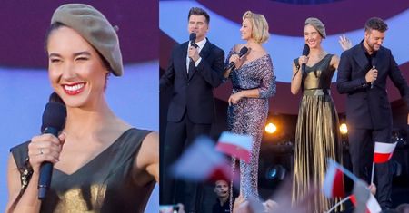 "Militarna" Ida Nowakowska w berecie anonsuje gwiazdy na Koncercie Piosenki Wojskowej Państw NATO w TVP (ZDJĘCIA)