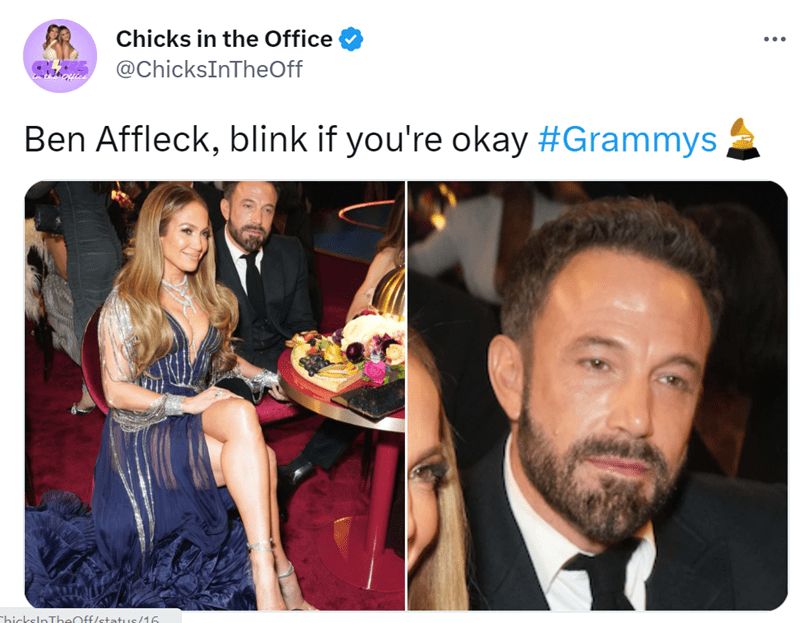 ["Ben, mrugnij, jeśli wszystko w porządku"] Memy z Jennifer Lopez i Benem Affleckiem (Internet)