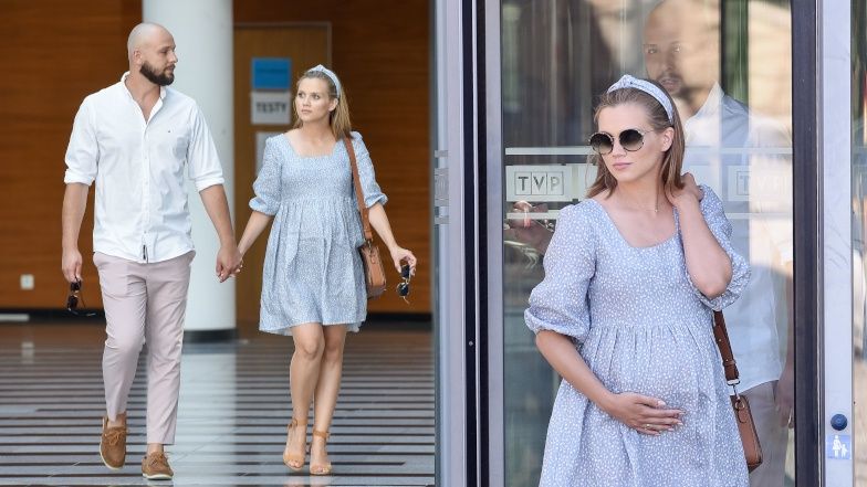 Agnieszka Kaczorowska i Maciej Pela suną do studia TVP