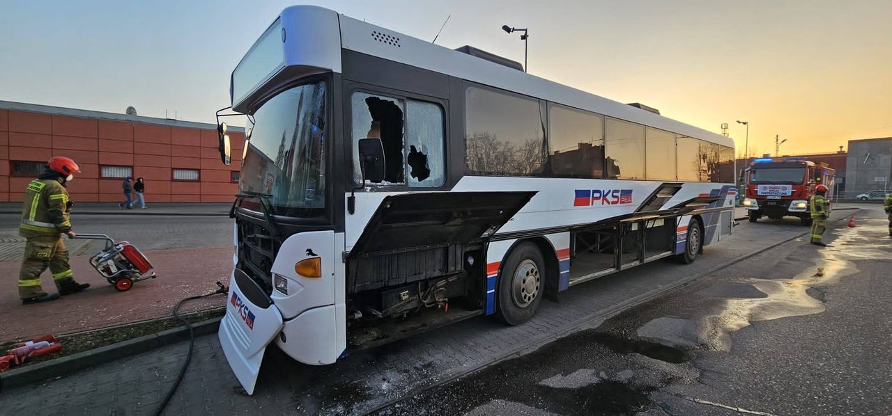 Pożar autobusu