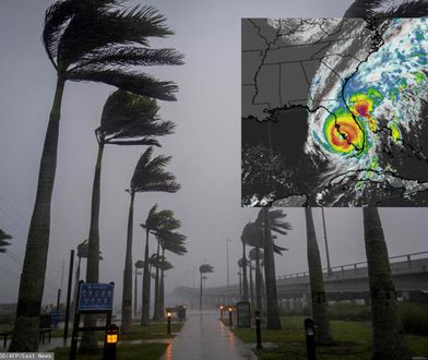 USA. Huragan Ian na Florydzie. Wieje z prędkością 250 km/h. Ogromna powódź