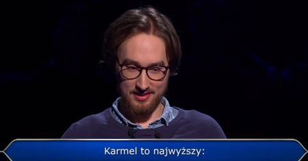 "Karmel to najwyższy...". Takie pytanie za pół miliona usłyszał w "Milionerach"