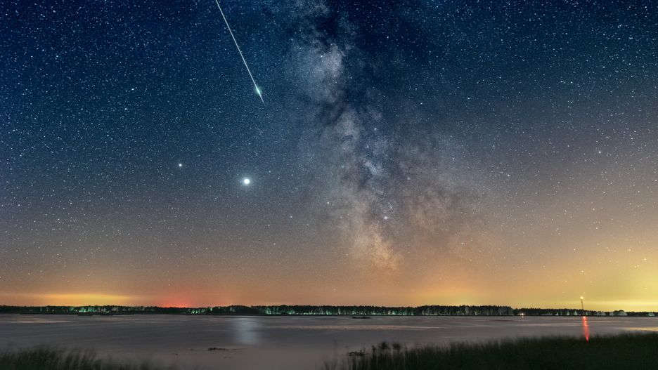 Made from 16 light frames by Starry Landscape Stacker 1.8.0.  Algorithm: Min Value
Piotr Stefaniak
milky way, galaxy, stars, star, starry night, starry sky, sky, night sky, nightscape, landscape, lake, jupiter, saturn, tree, trees, planet, meteor, perseid, city lights, reflection in the water, noc, droga mleczna, gwiazdy, nocne niebo, rozgwieżdżone niebo, gwiezdne niebo, jezioro, szuwary, trzicny, perseidy, odbicia w wodzie