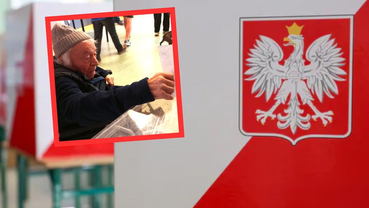 Józef Hen wybrał się na wybory z synem Maciejem