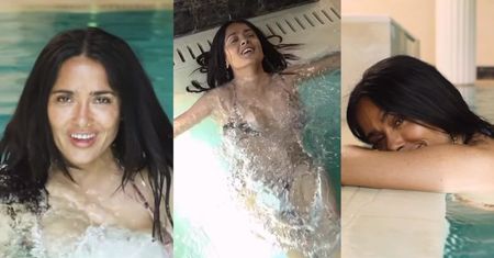 Salma Hayek WIJE SIĘ w basenie w skąpym bikini. Fani: "Ma 56 lat, a wygląda na 36!" (WIDEO)