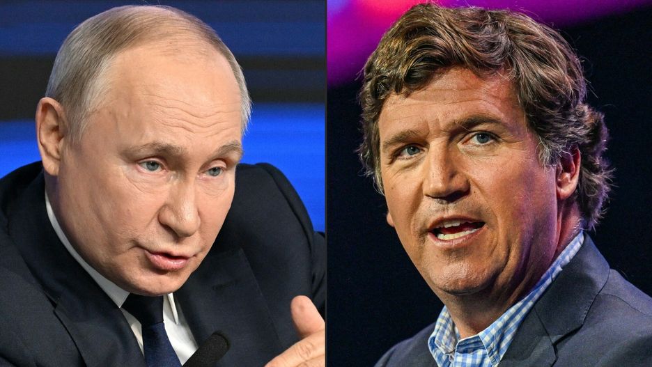 Władimir Putin i Tucker Carlson