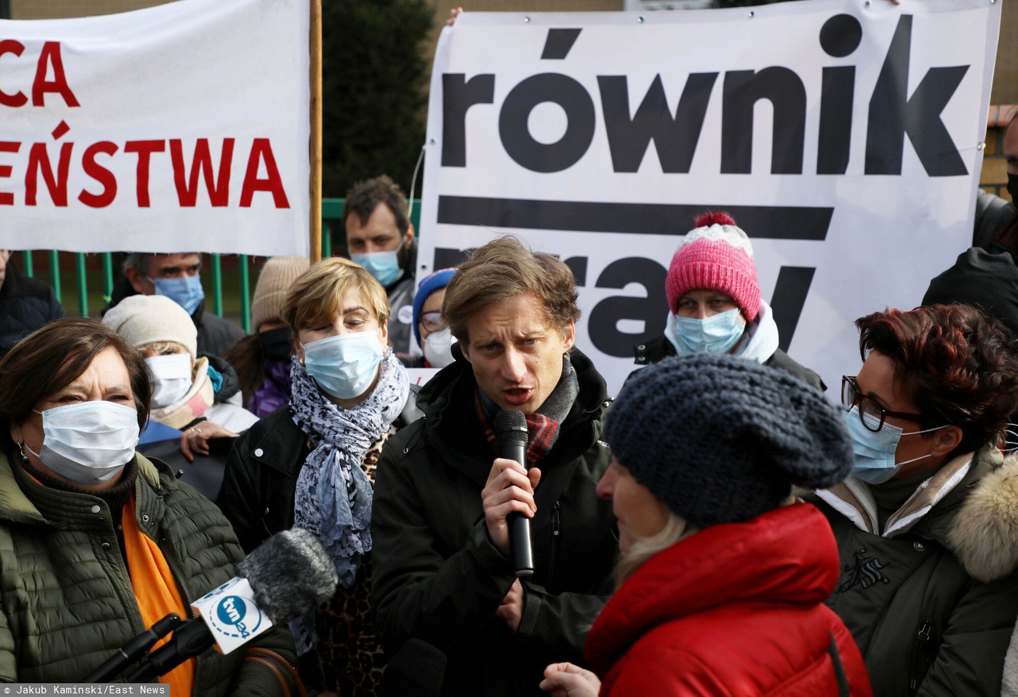 Jolanta Kwaśniewska i Anna Komorowska protestują na białoruskiej granicy
