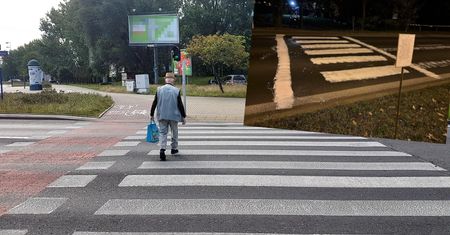 Od lat prosili o przejście dla pieszych. W końcu namalowali je sami