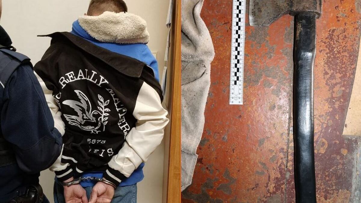 Uprowadził swoje dziecko, a gdy przyszli policjanci ruszył na nich z siekierą