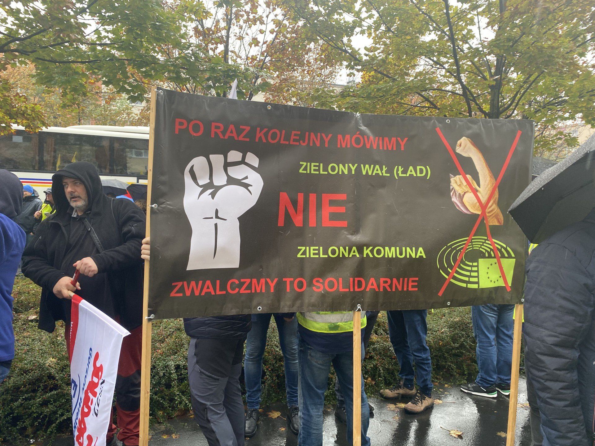 Protest pracowników Enea w Poznaniu