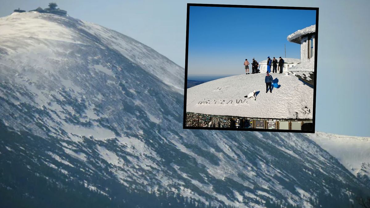 Niebezpieczna zabawa na dachu Śnieżki