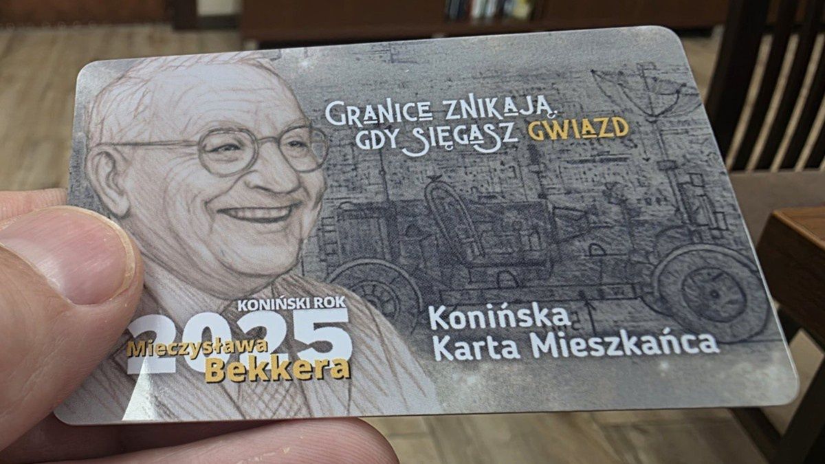 Konin: Mieczysław Bekker na awersie Konińskiej Karty Mieszkańca