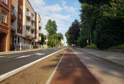 Rybnik. Ul. Bolesława Chrobrego po nowemu, zadowoleni rowerzyści
