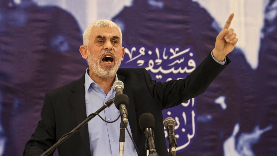 arch50
Head of the political wing of the Palestinian Hamas movement in the Gaza Strip Yahya Sinwar speaks during a meeting in Gaza City on April 30, 2022. (Photo by Mahmud HAMS / AFP)
MAHMUD HAMS
