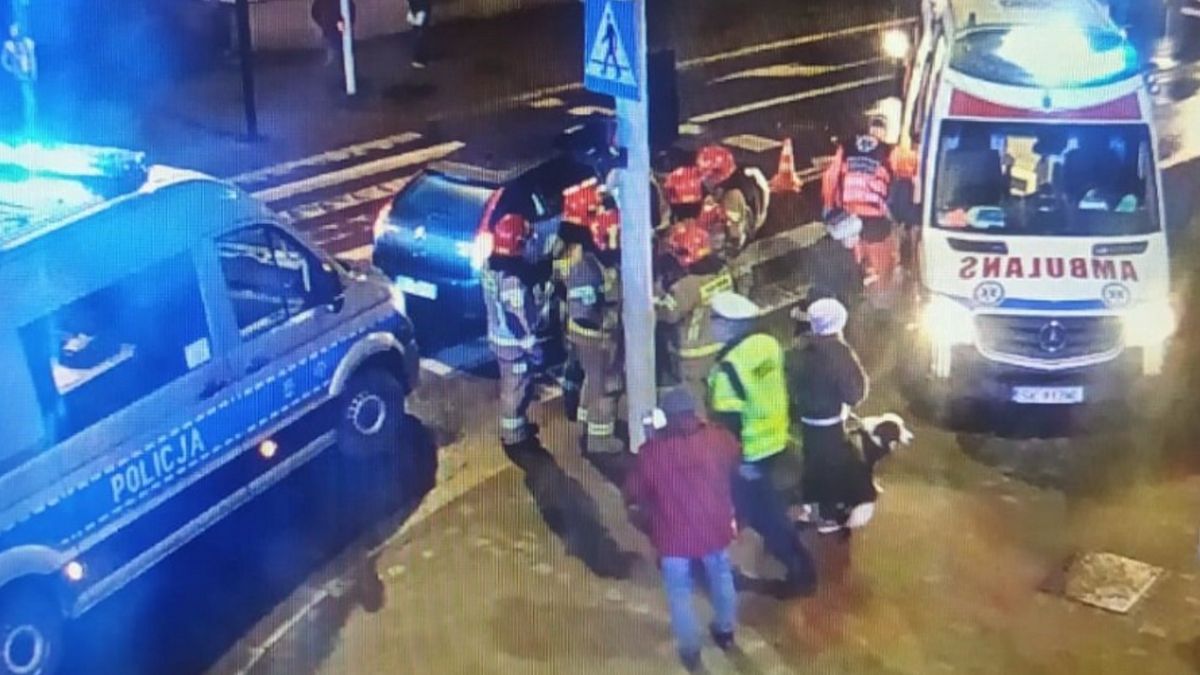 46-letni pieszy doznał urazu nogi