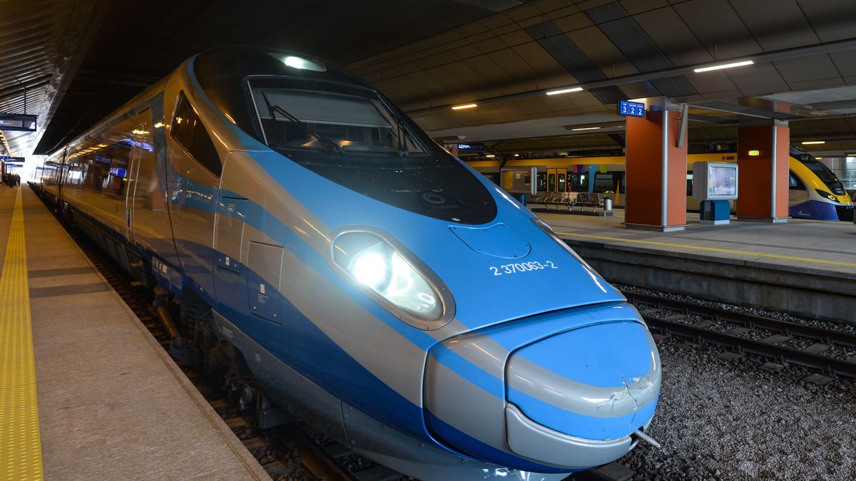 A view of a Pendolino train seen in Krakow central train station.
Polish national railway operator PKP Intercity has restored the high-speed traffic. The first Pendolino trains returned to the tracks today after a two-month suspension. However, only the Krakow  Warsaw  Gdynia route is served at the moment.
On Friday, May 22, 2020, Krakow, Lesser Poland Voivodeship, Poland (Photo by Artur Widak/NurPhoto via Getty Images)