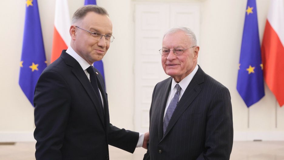 Andrzej Duda i Keith Kellogg w lutym w Polsce