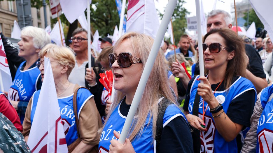 Protest nauczycieli w Warszawie