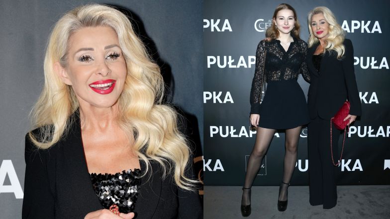 Aldona Orman z córką na ściance