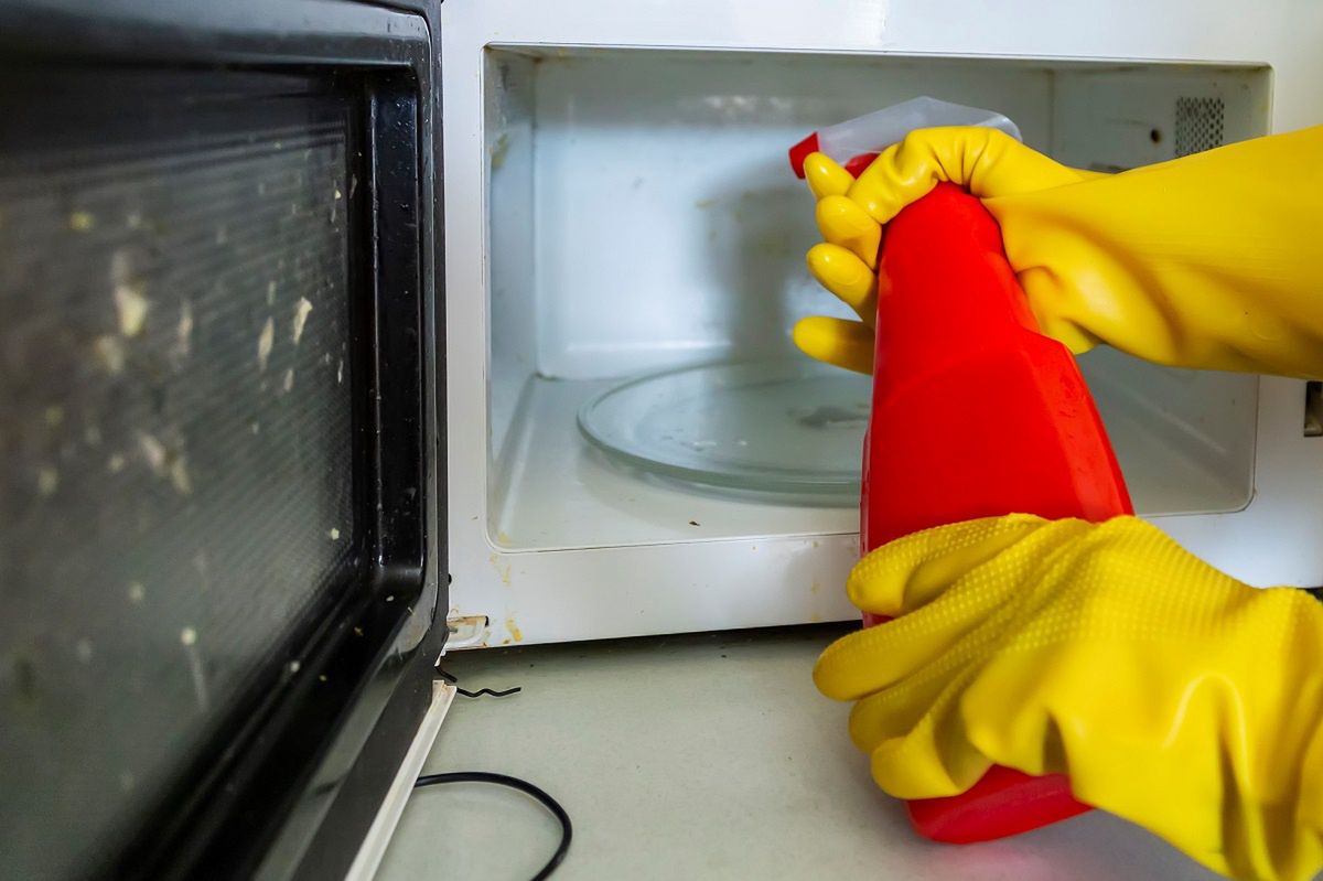 Proper cleaning of the microwave is very important.