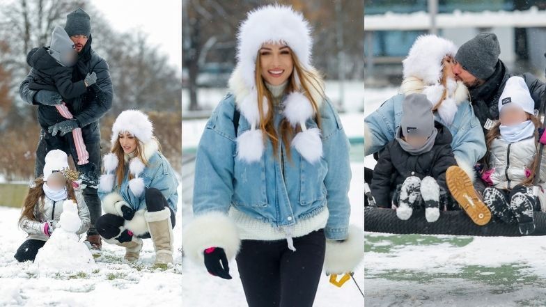 Trybson i Eliza z córkami szaleją w śniegu