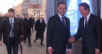 Duda wita Davida Camerona w Pałacu Prezydenckim