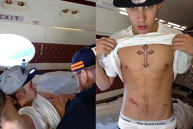 Bieber zrobił sobie tatuaż... W SAMOLOCIE!