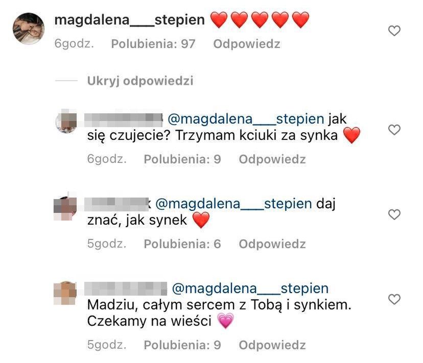 Magdalena Stępień skomentowała wpis Joanny Opozdy