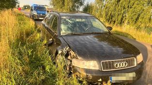 Żeradź: Tragiczny wypadek o poranku. Kierujący audi wjechał w rowerzystę, 46-latek zginął na miejscu