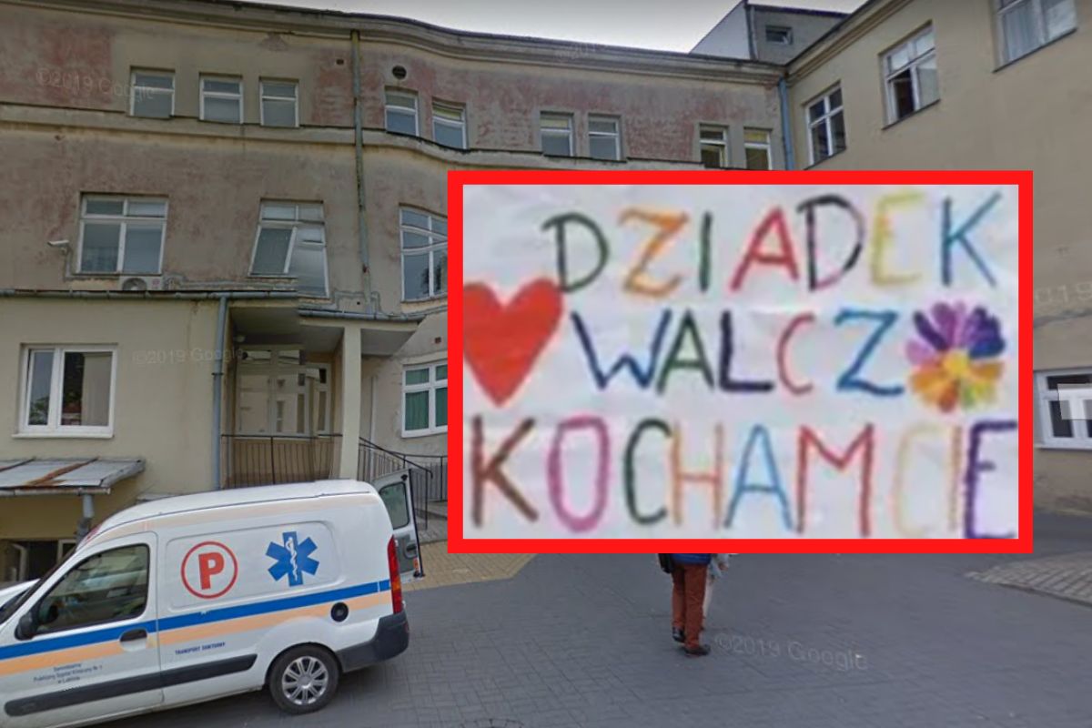 Wzruszający plakat, który pojawił się pod szpitalem.
