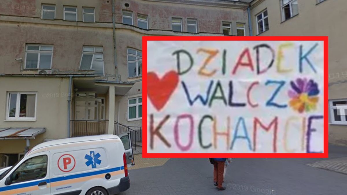 Wzruszający plakat, który pojawił się pod szpitalem.
