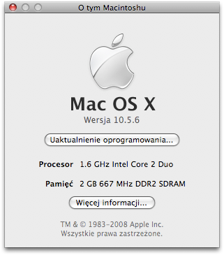 Mac OS X 10.5.6 już jest (uważajcie posiadacze iPhonów!) 1