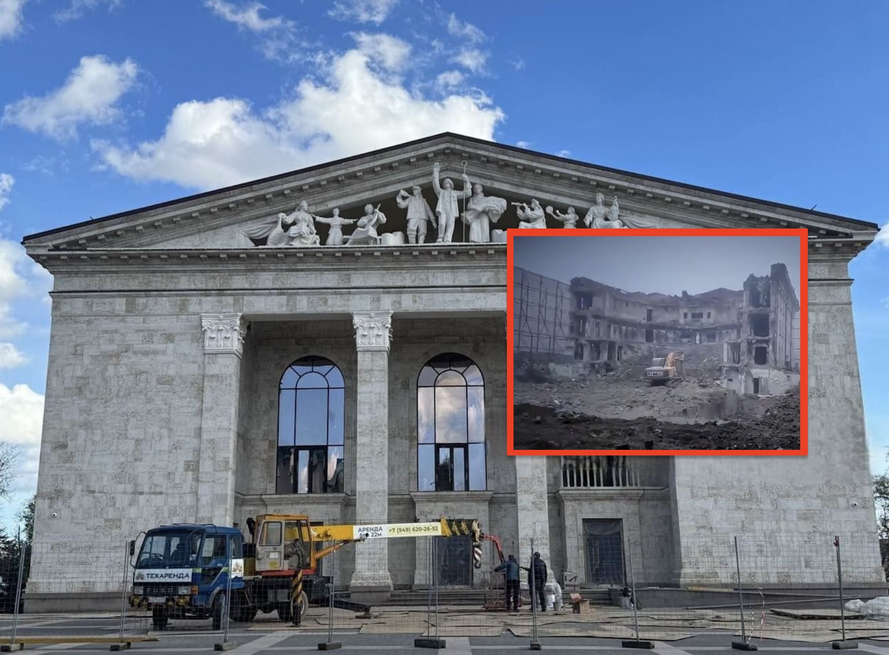 wiadomości,aktualności,WP Wiadomości Rosjanie zabili tam 300 osób. Okupanci odbudowali mariupolski teatr