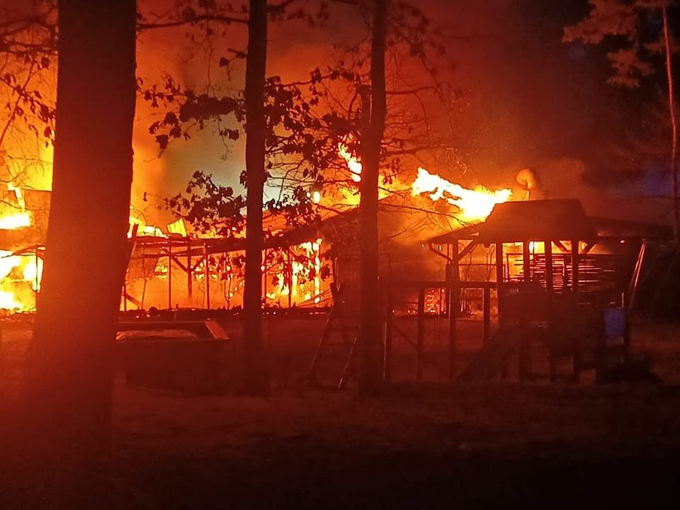 Pożar restauracji w Stegnie